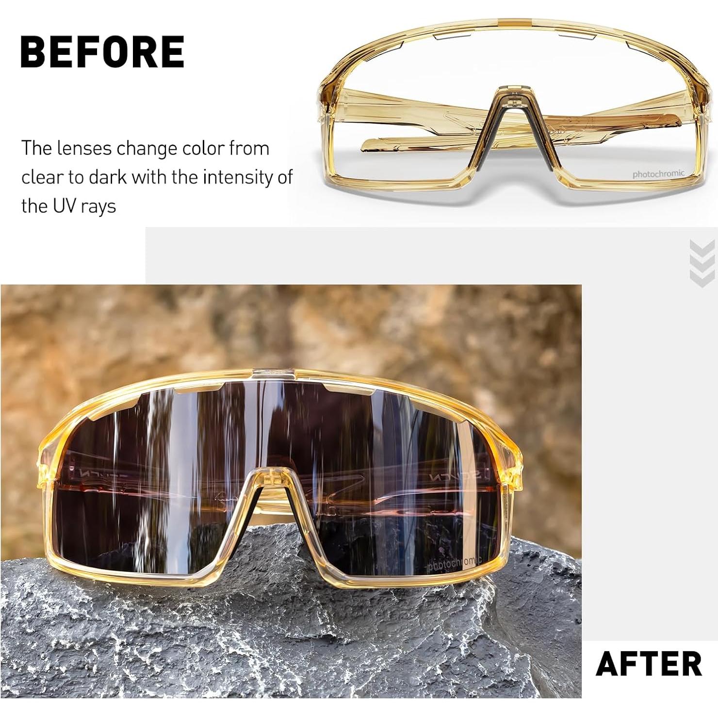 Gafas de Ciclismo SCVCN Fotoquímicas UV400 Ajustables