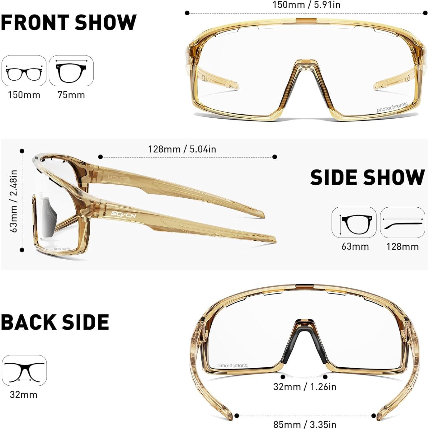 Gafas de Ciclismo SCVCN Fotoquímicas UV400 Ajustables