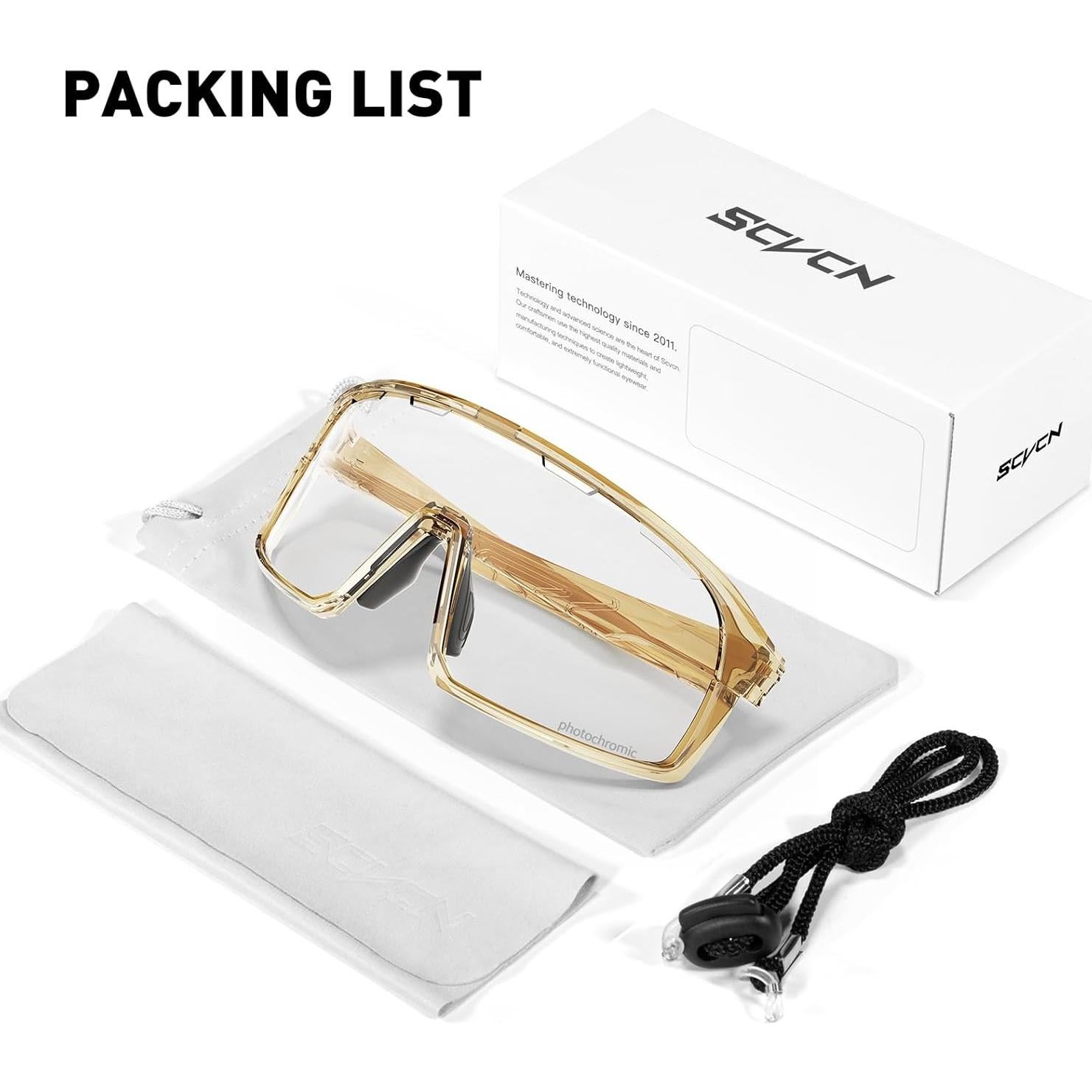 Gafas de Ciclismo SCVCN Fotoquímicas UV400 Ajustables