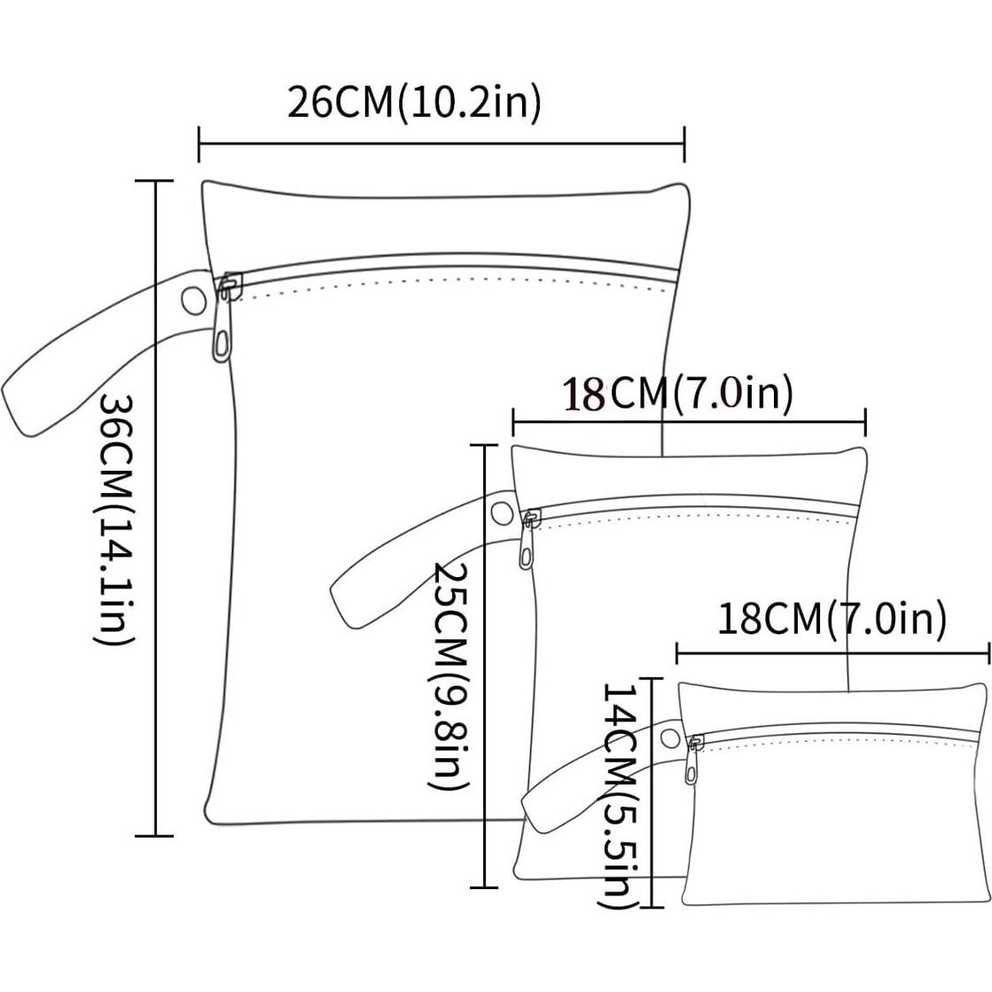 Juego de 3 Bolsas Impermeables Húmedas y Secas HZNOO