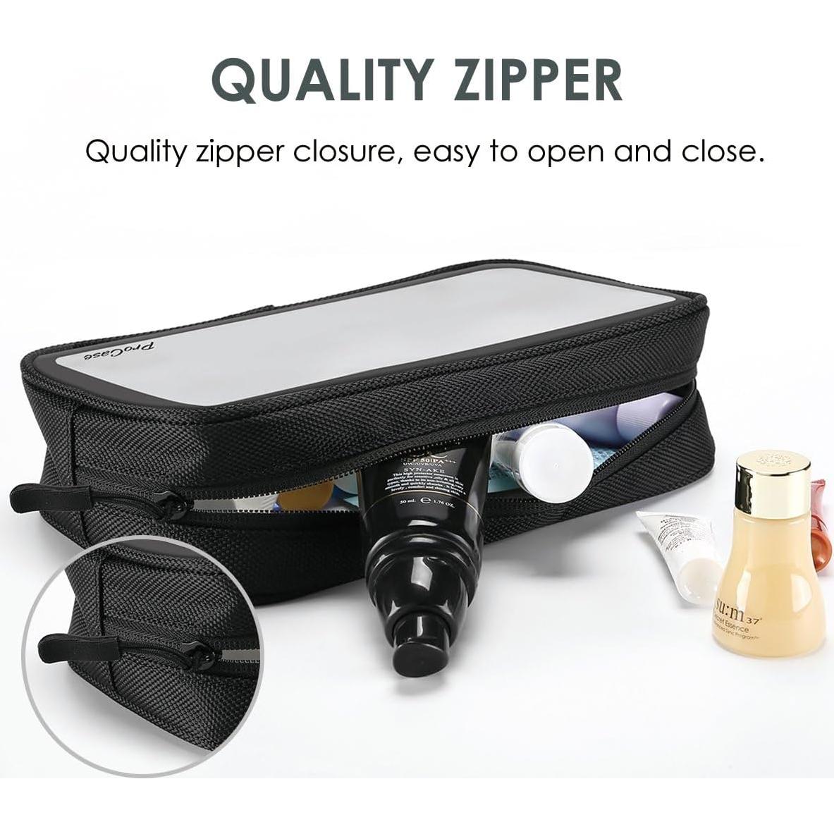 Bolsa de Aseo de Viaje ProCase TSA 22.5x13x5.5cm Negra