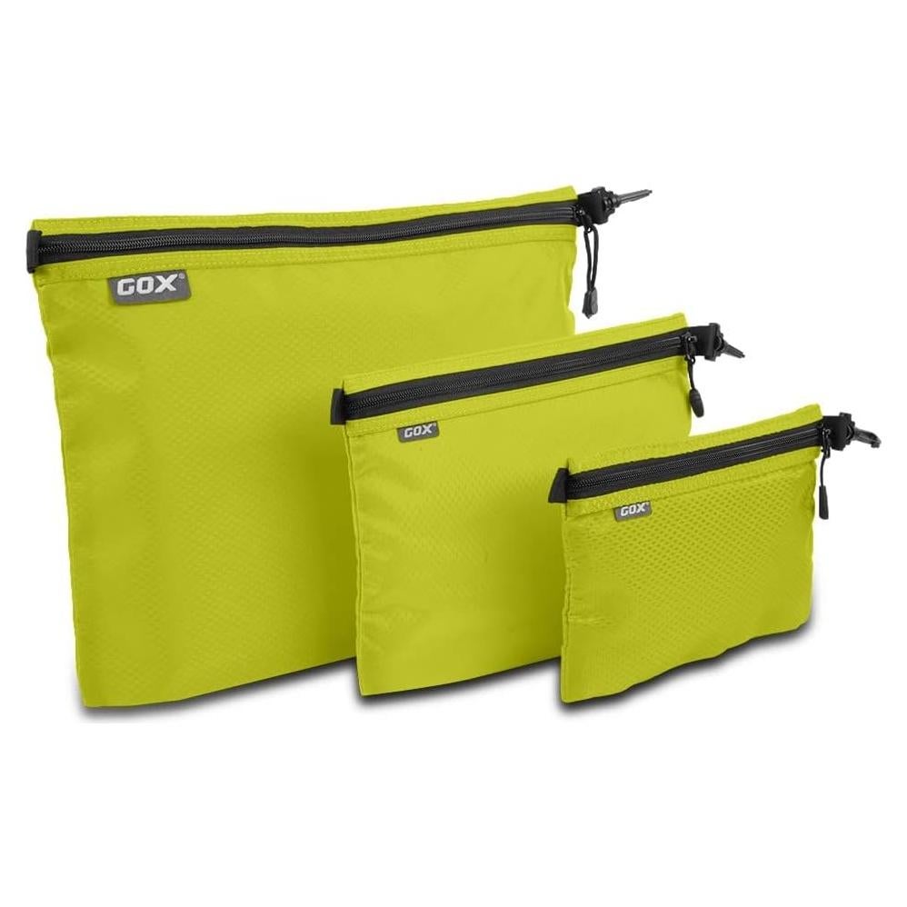 Bolsa de Aseo de Viaje GOX 3 Piezas Nylon Verde Organizador