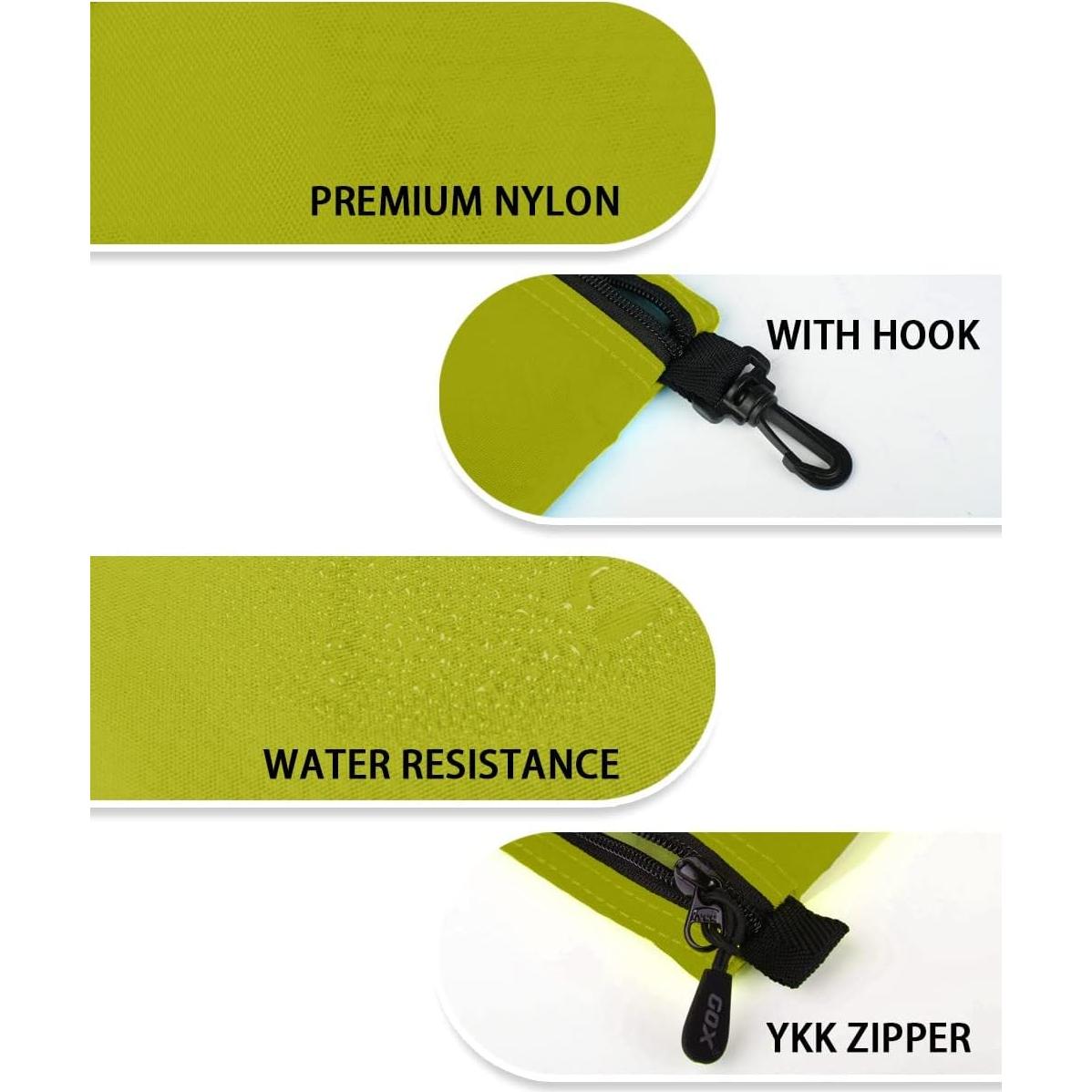 Bolsa de Aseo de Viaje GOX 3 Piezas Nylon Verde Organizador