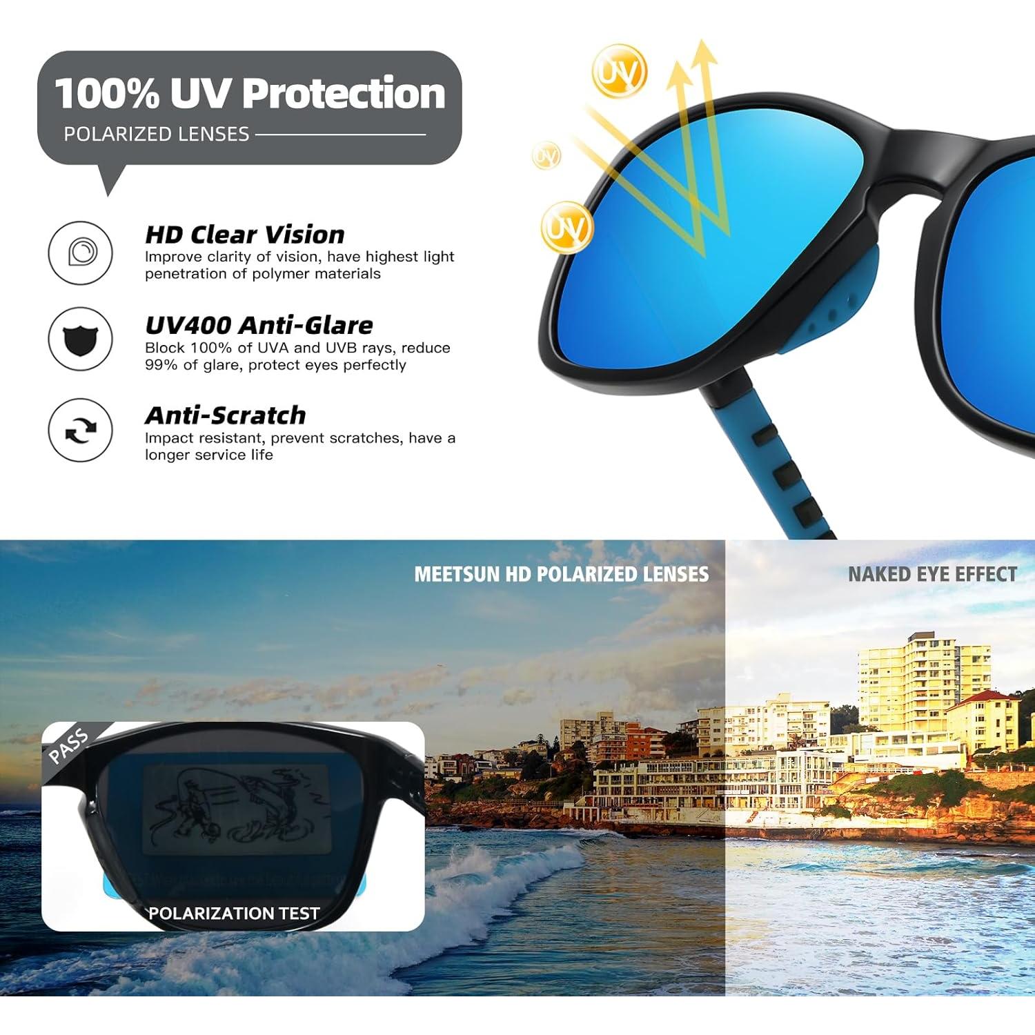 Gafas de sol deportivas MEETSUN polarizadas UV400 unisex