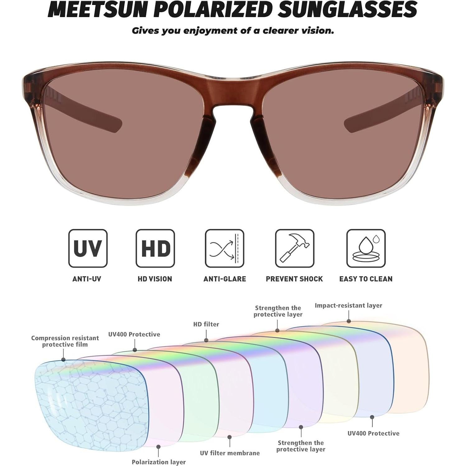 Gafas de sol deportivas MEETSUN UV400 para unisex