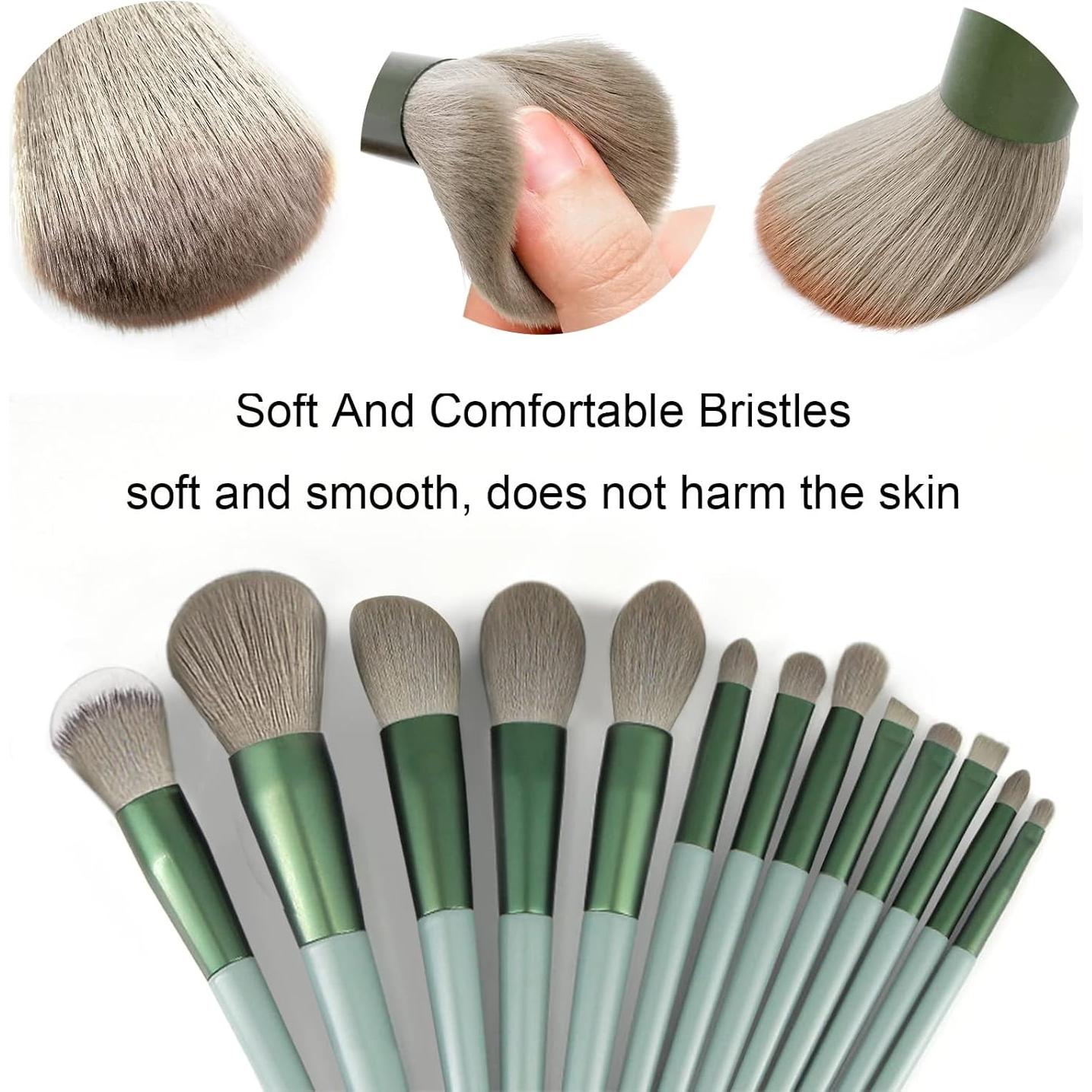 Juego de Brochas de Maquillaje Koccido 22 Piezas Verde