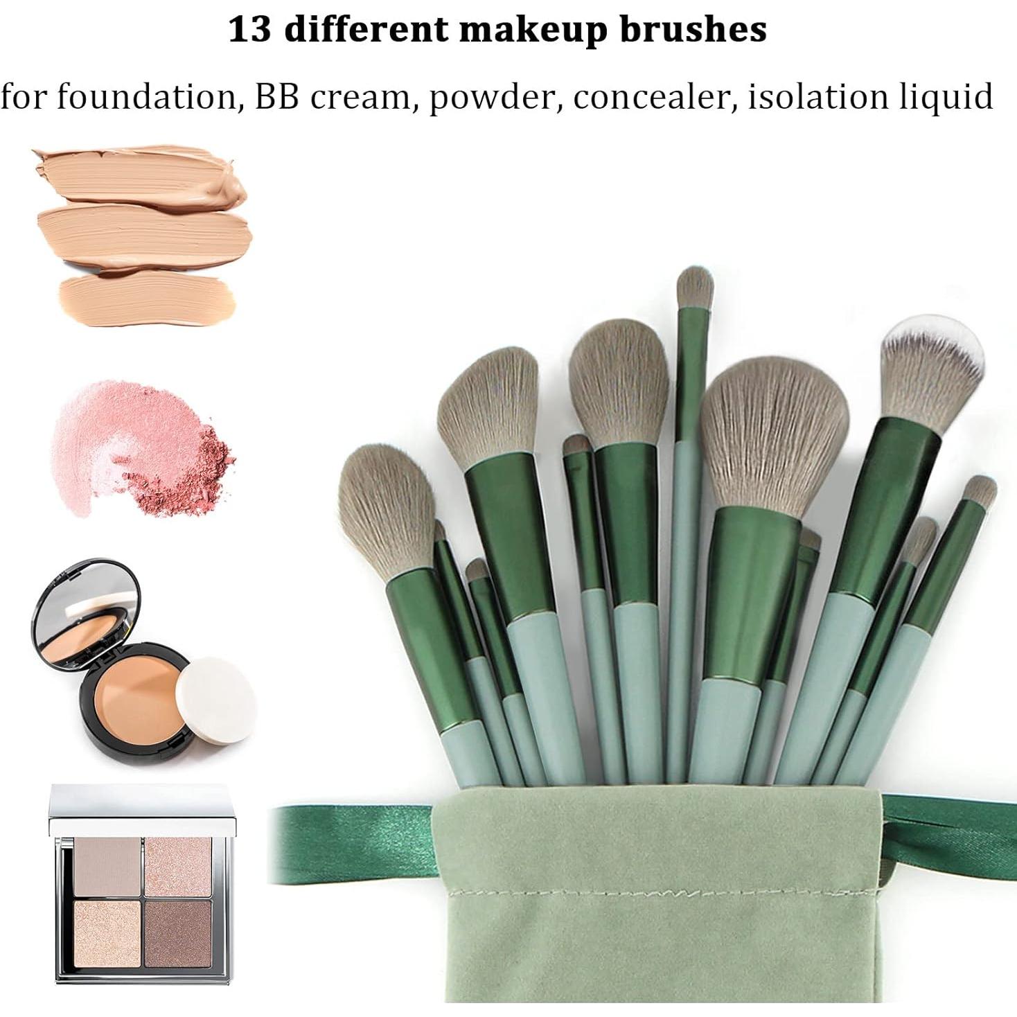 Juego de Brochas de Maquillaje Koccido 22 Piezas Verde
