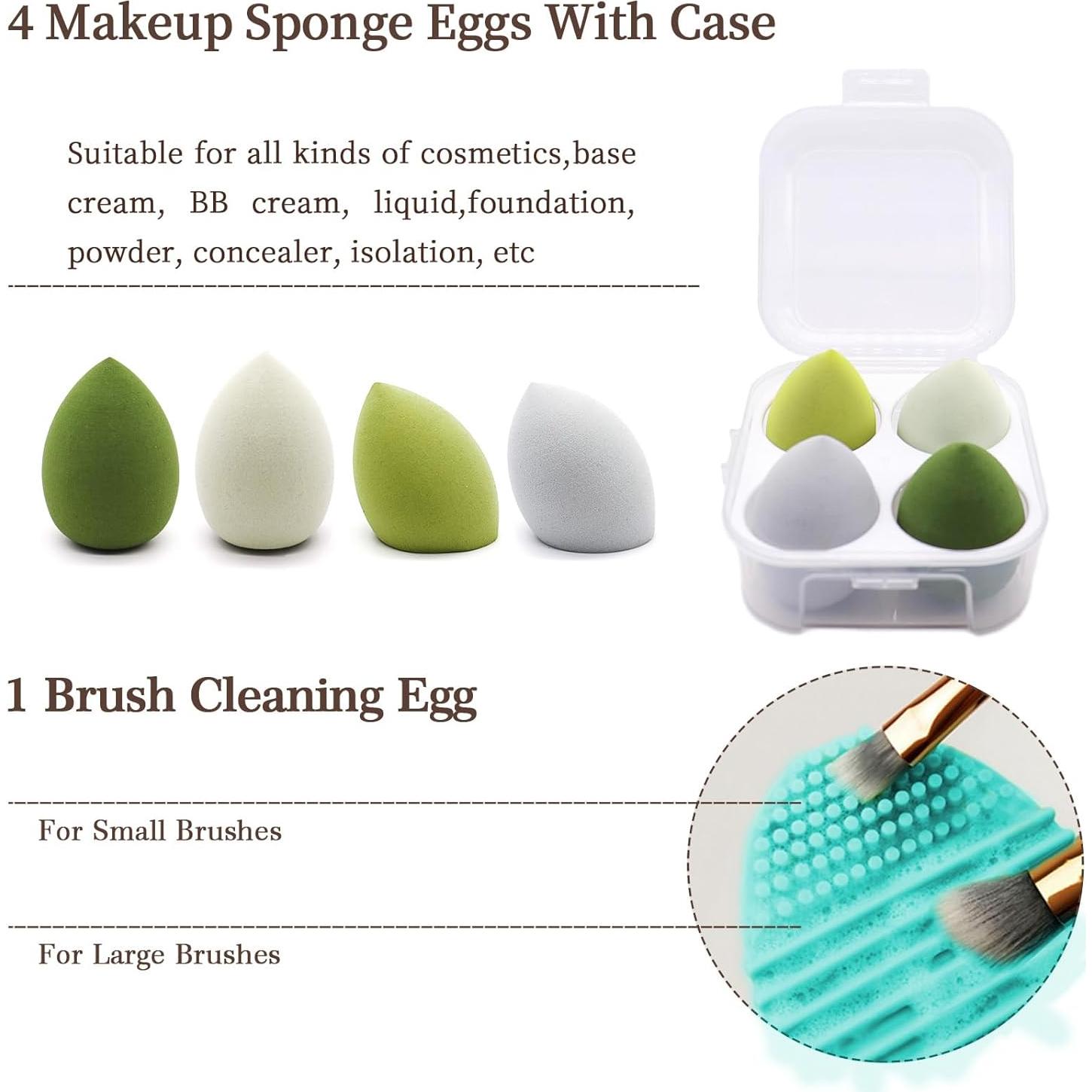 Juego de Brochas de Maquillaje Koccido 22 Piezas Verde