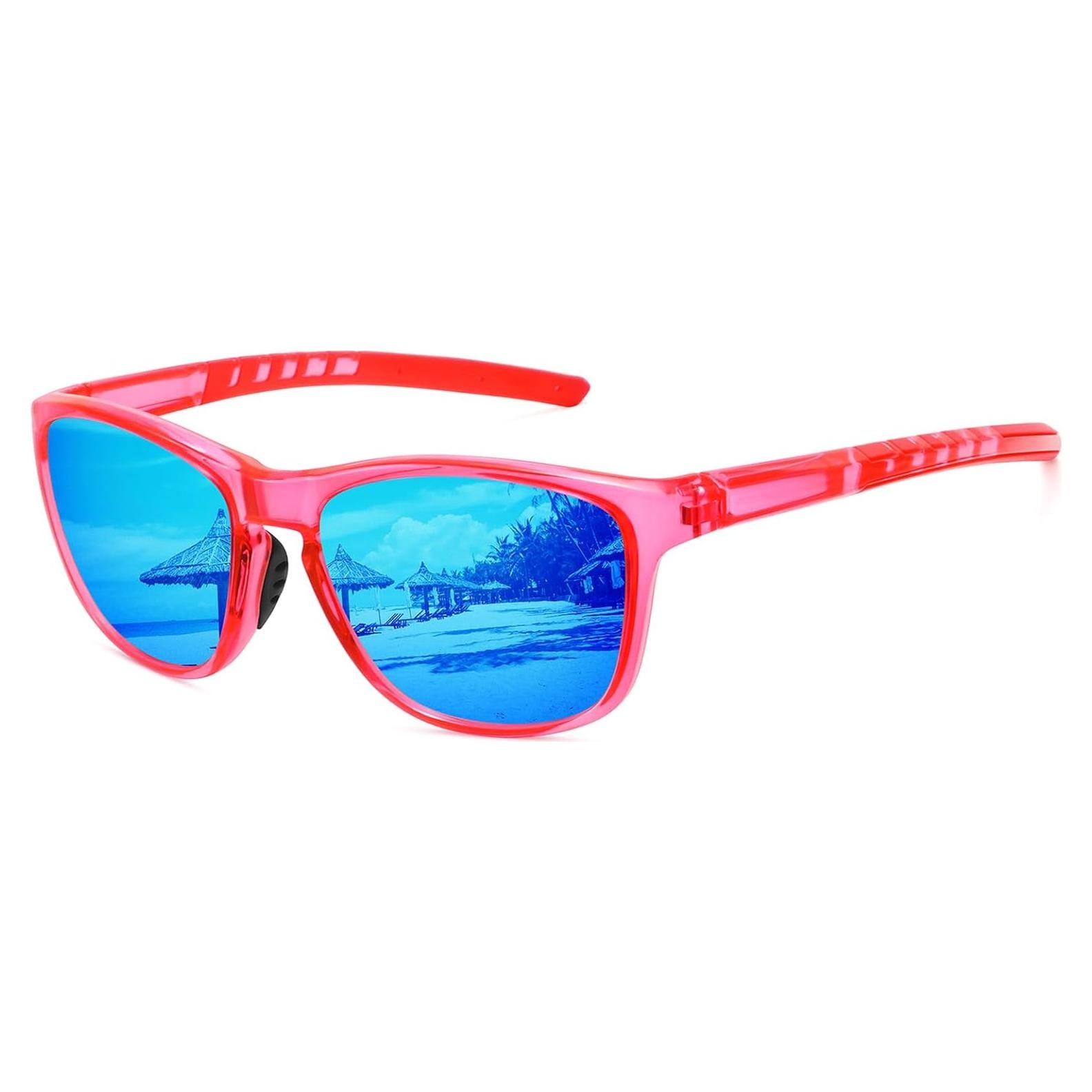 Gafas de sol deportivas MEETSUN UV400 unisex rosa púrpura