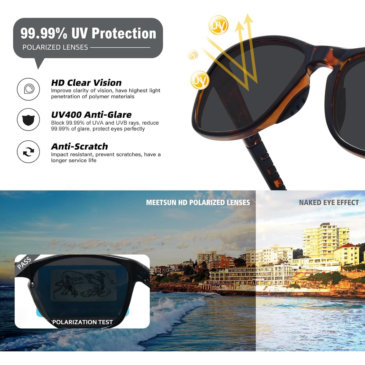 Gafas de sol deportivas MEETSUN polarizadas UV400 unisex