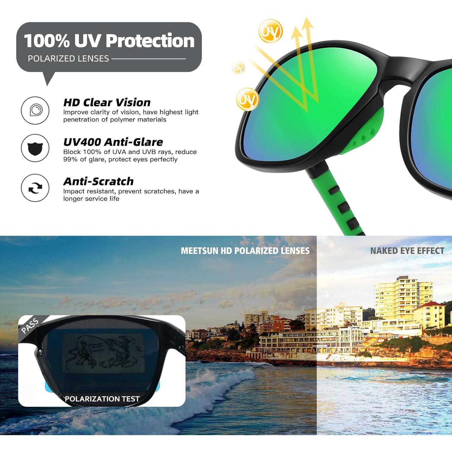 Gafas de sol polarizadas MEETSUN unisex UV400 deportivas