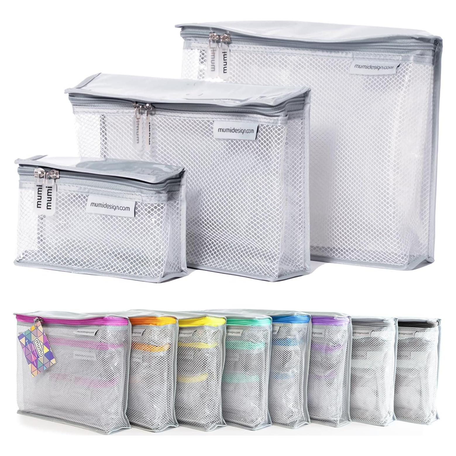 Juego de 3 Bolsas de Aseo Transparentes MUMI - Aprobadas TSA