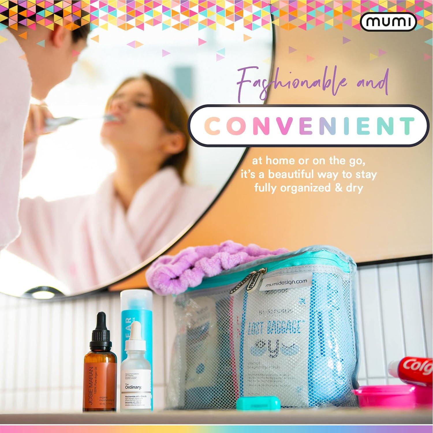 Juego de 3 Bolsas de Aseo Transparentes MUMI - Aprobadas TSA