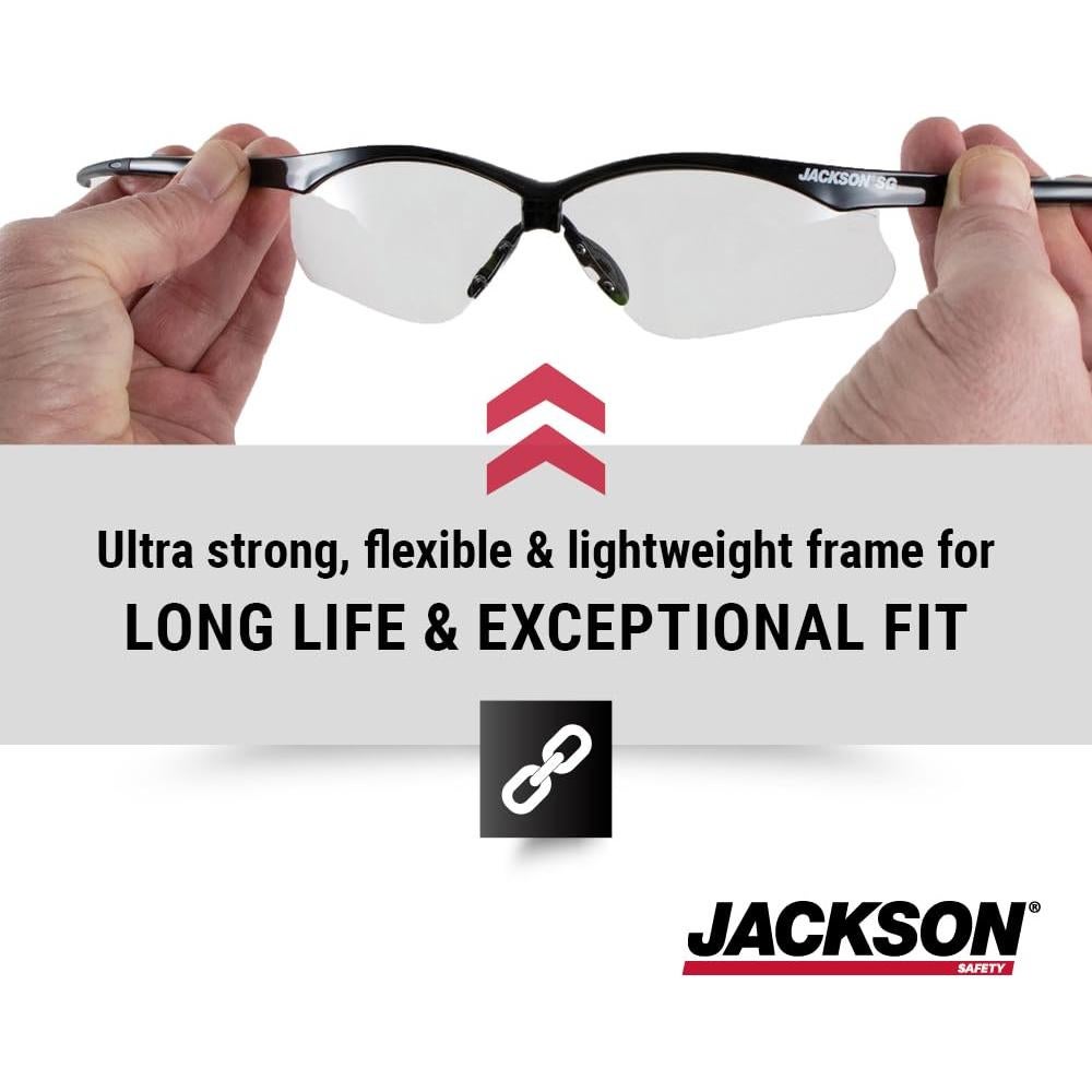 Gafas de Seguridad Jackson SG - Lentes Antirayaduras - 3 Estilos