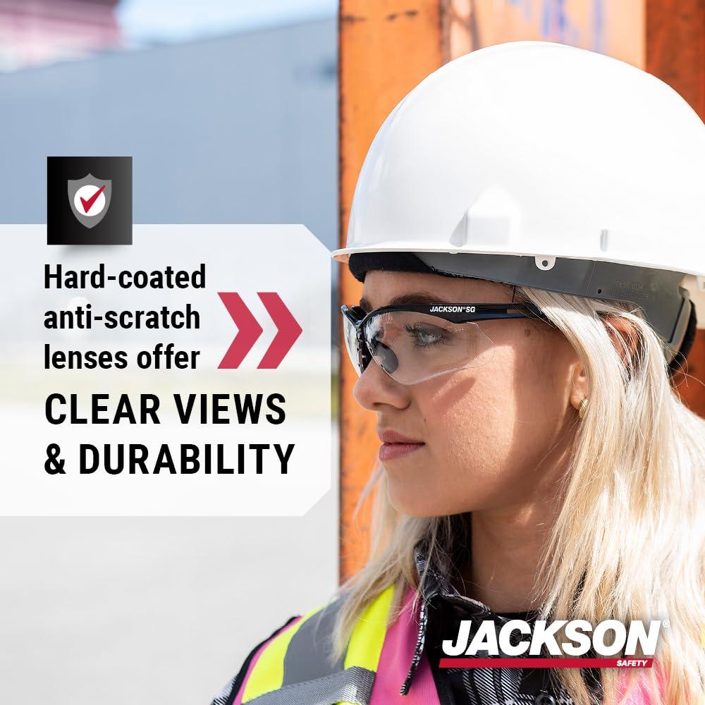 Gafas de Seguridad Jackson SG - Lentes Antirayaduras - 3 Estilos