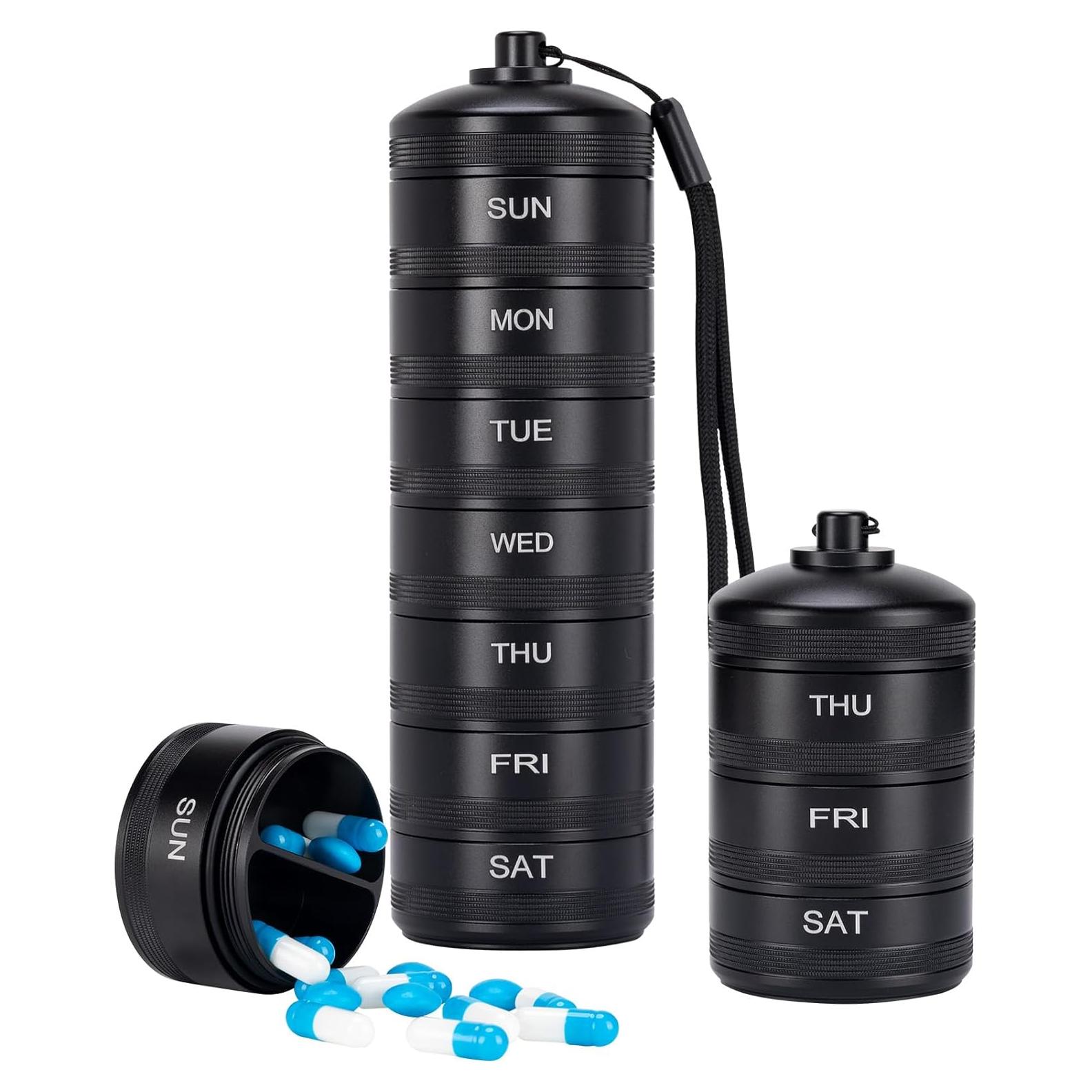 Organizador de Pastillas Metálico XHT Semanal 14 Compartimentos