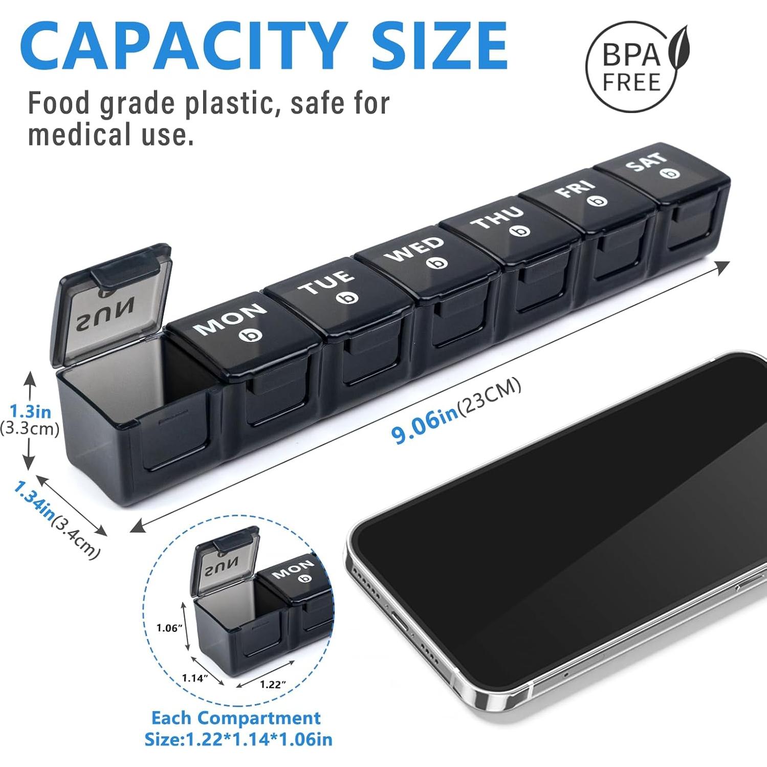 Organizador de Pastillas Grande Newayflash 7 Días AM PM