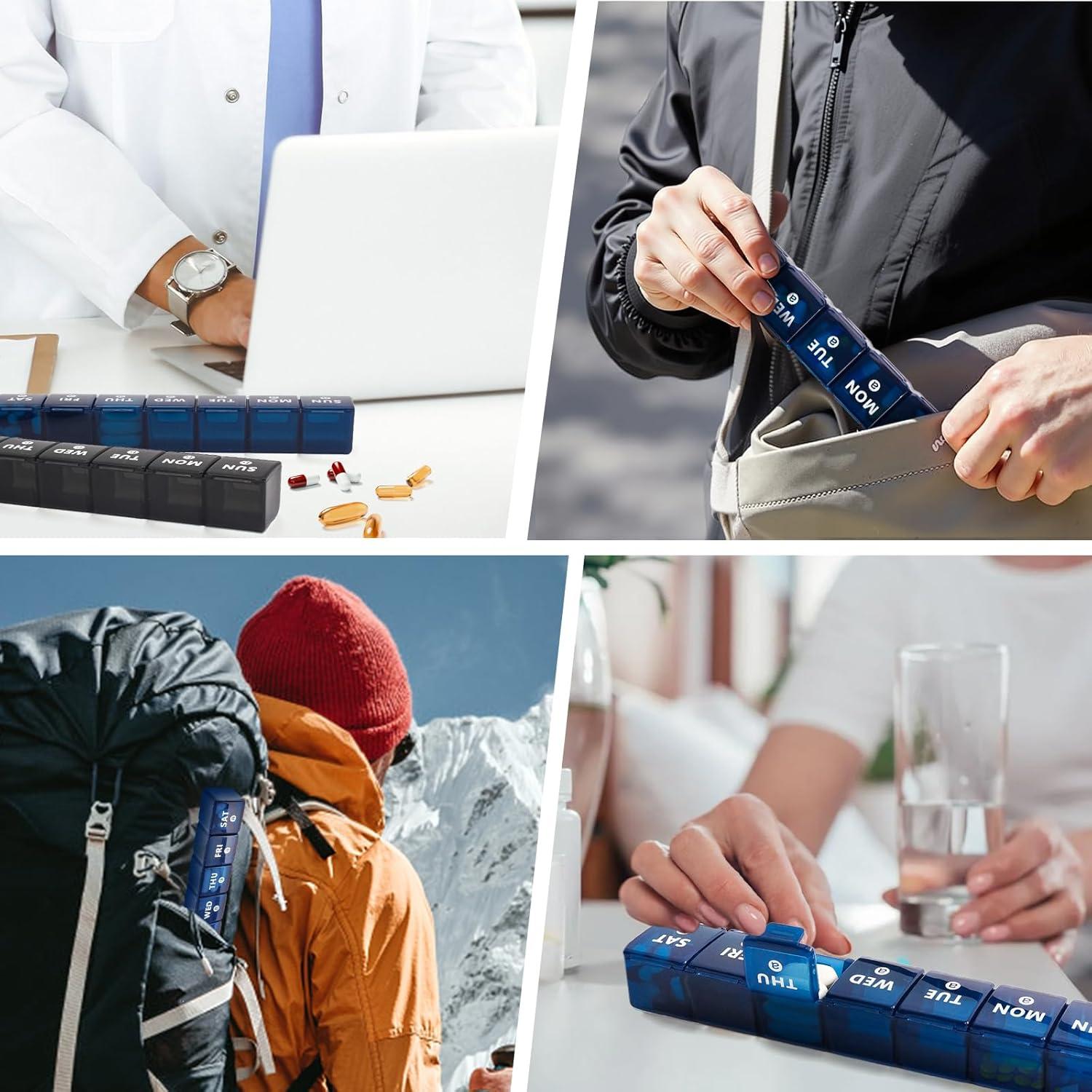 Organizador de Pastillas Grande Newayflash 7 Días AM PM