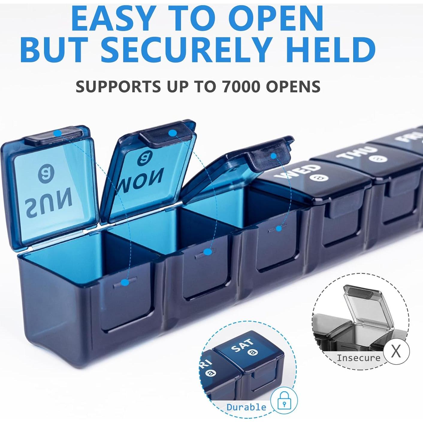 Organizador de Pastillas Grande Newayflash 7 Días AM PM