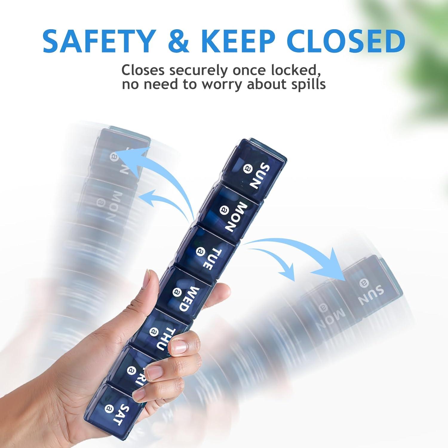 Organizador de Pastillas Grande Newayflash 7 Días AM PM