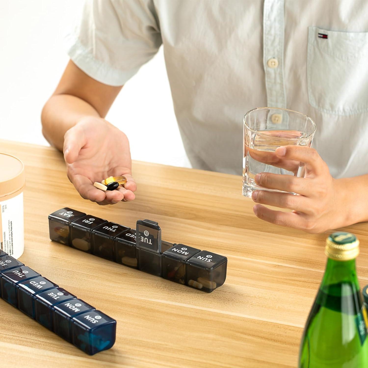 Organizador de Pastillas Grande Newayflash 7 Días AM PM