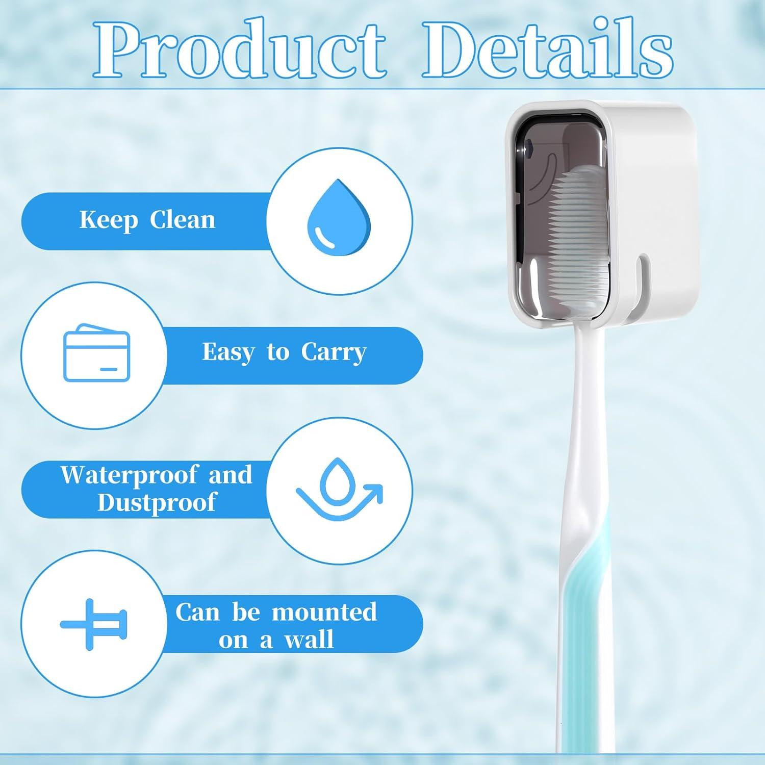 Funda Protectora de Cepillo de Dientes Eléctrico Apojgitn - 2 Piezas Gris