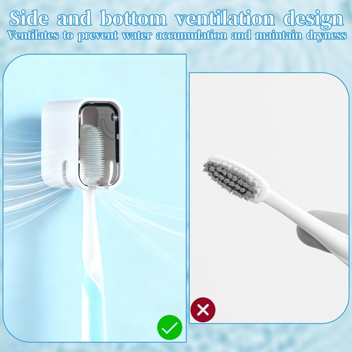 Funda Protectora de Cepillo de Dientes Eléctrico Apojgitn - 2 Piezas Gris