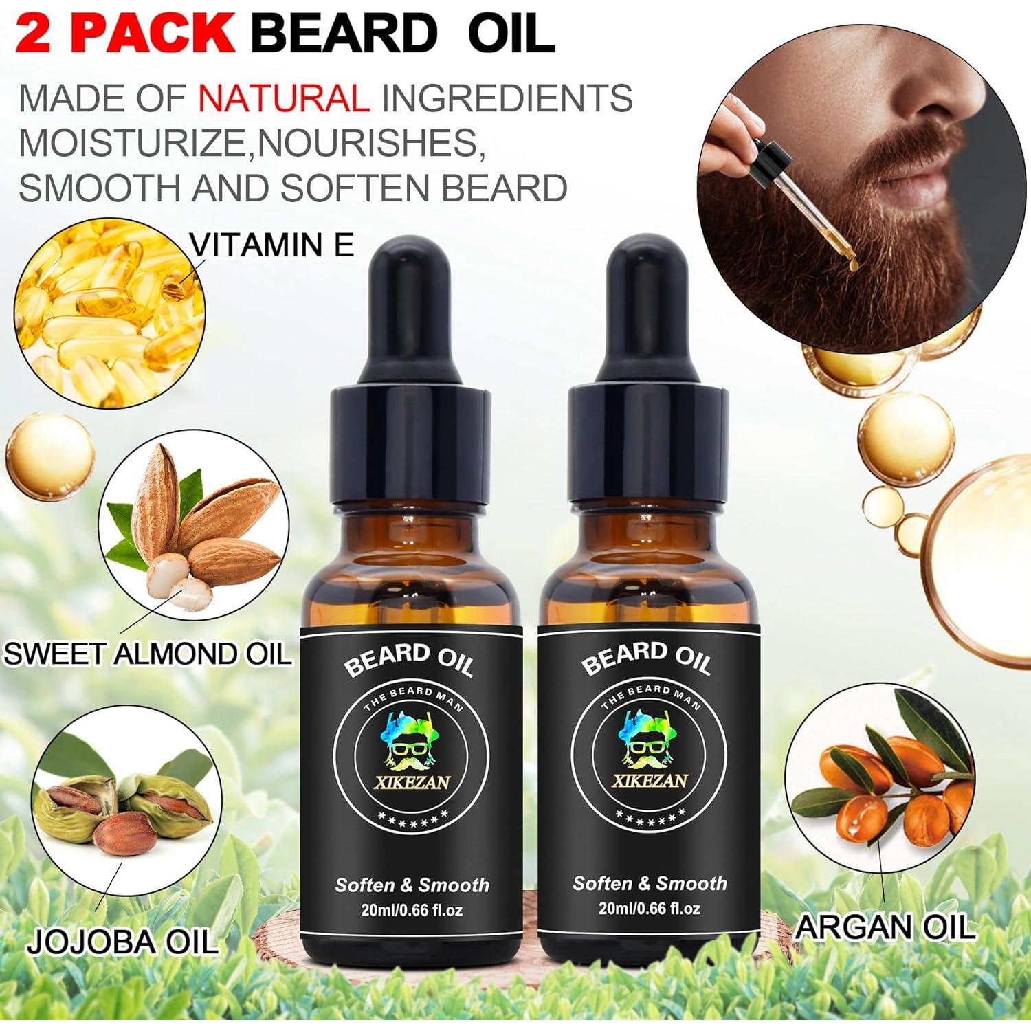 Kit de Cuidado de Barba XIKEZAN con Alisador y Aceite