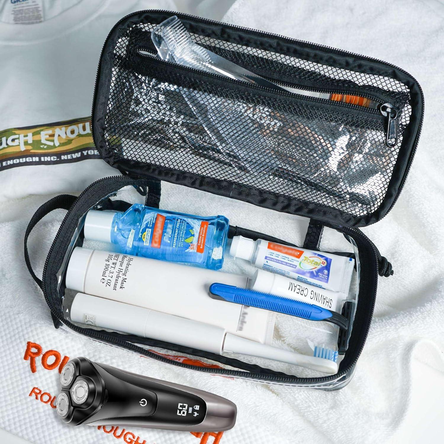 Bolsa de Aseo de Viaje Rough Enough Transparente 22.86x10.16cm