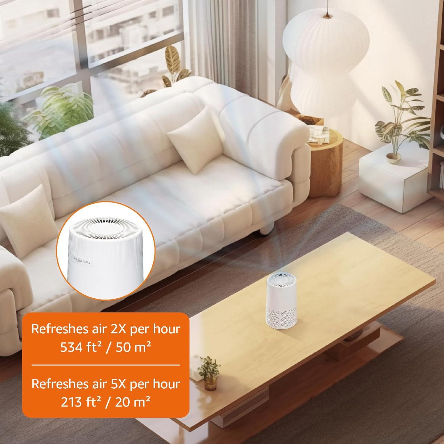 Purificador de Aire Amazon Basics AC2224A 3 Etapas 99 m²