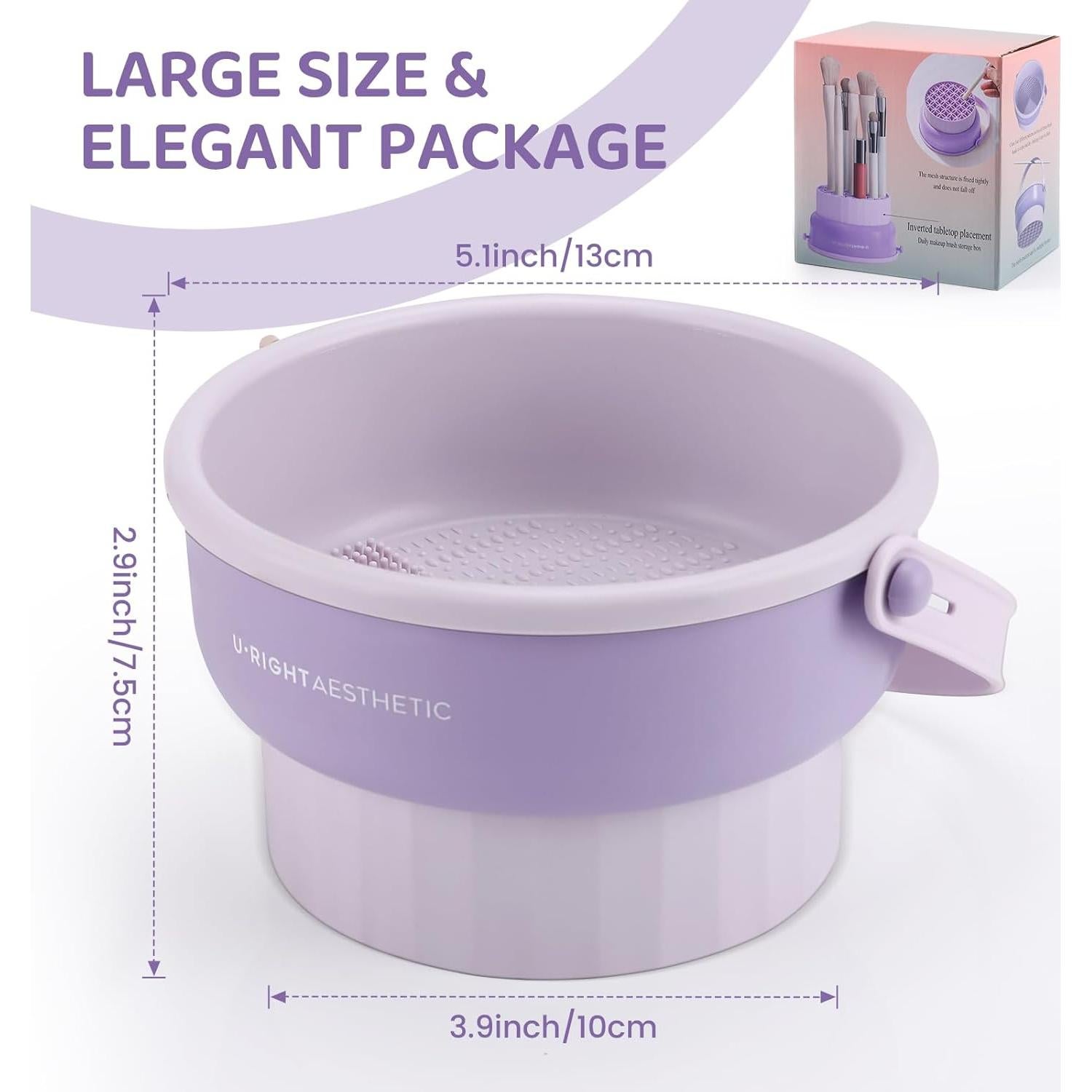 Alfombrilla Limpiadora de Brochas GOLIKEE 3 en 1 Rosa