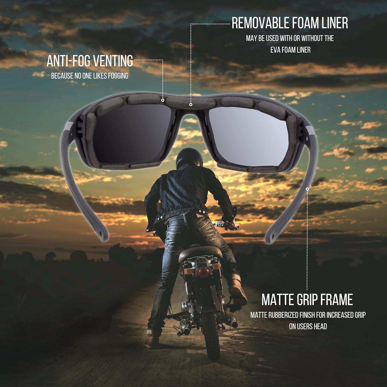 Gafas de sol WYND Blocker WB335BMVR UV400 para moto