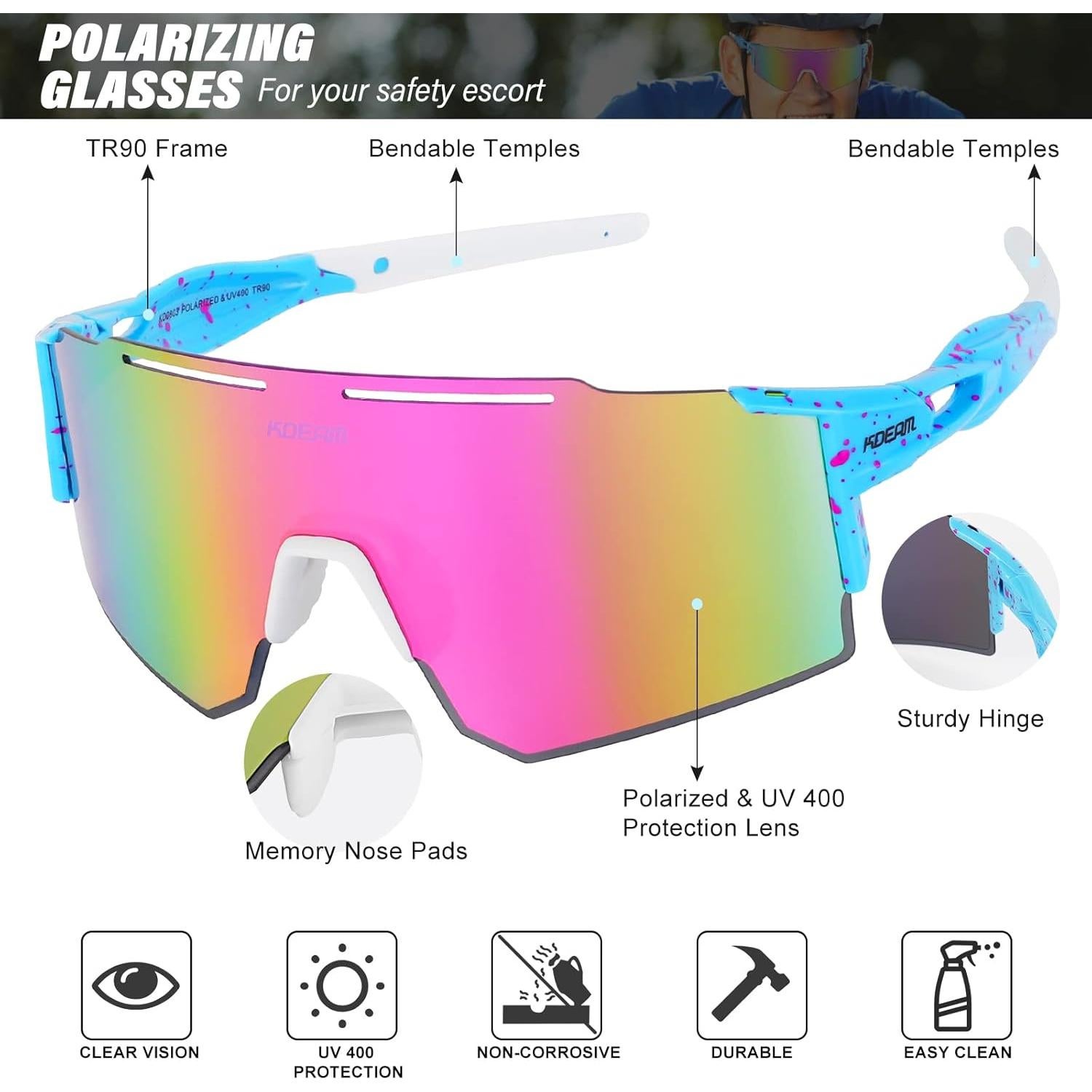 Gafas de sol deportivas ALSUZYIOT UV400 para ciclismo y más