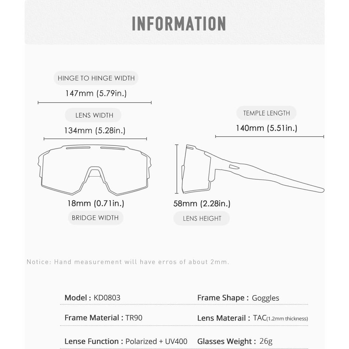 Gafas de sol polarizadas ALSUZYIOT para ciclismo y deportes