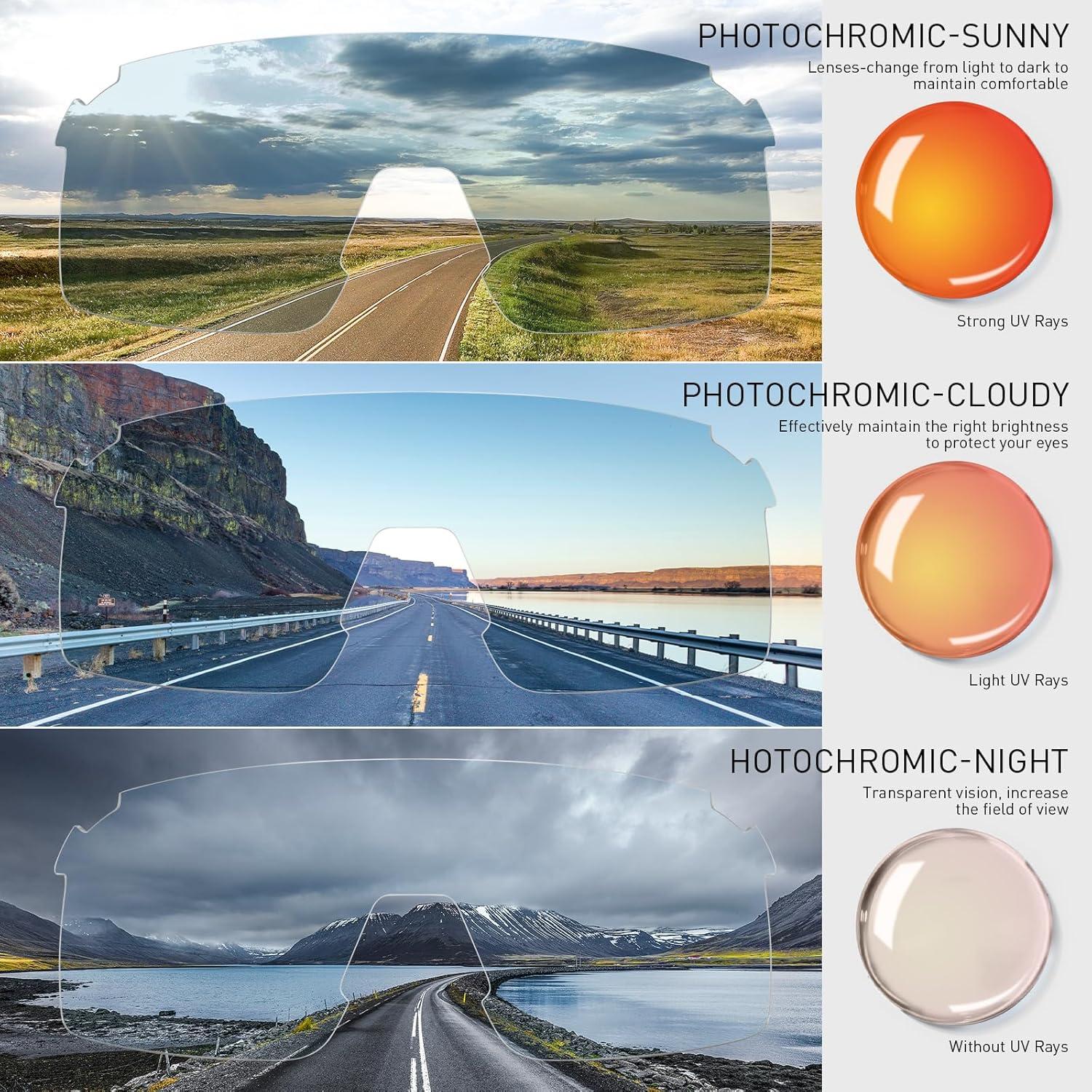 Gafas de Ciclismo SCVCN Fotoquímicas UV400 Ajustables