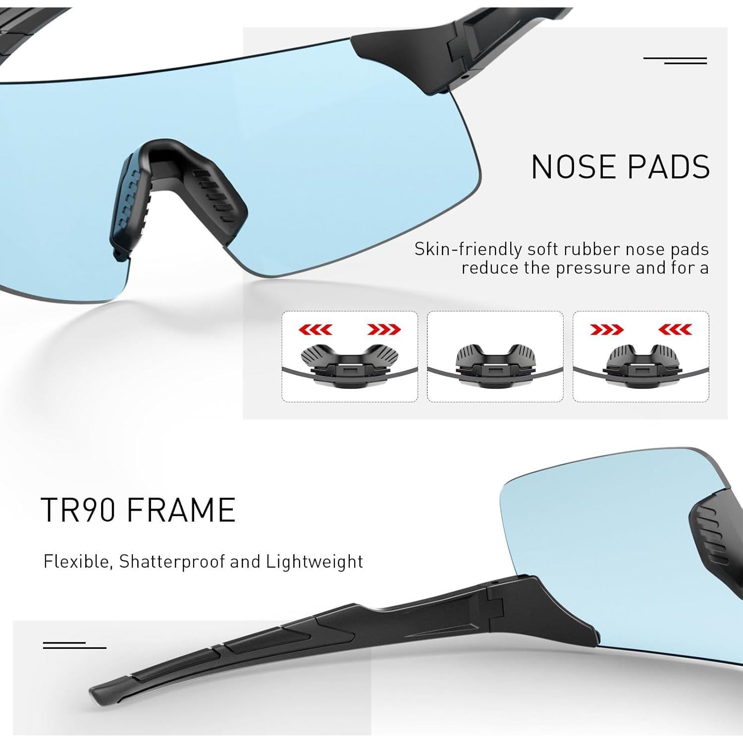 Gafas de Ciclismo SCVCN Fotoquímicas UV400 Ajustables