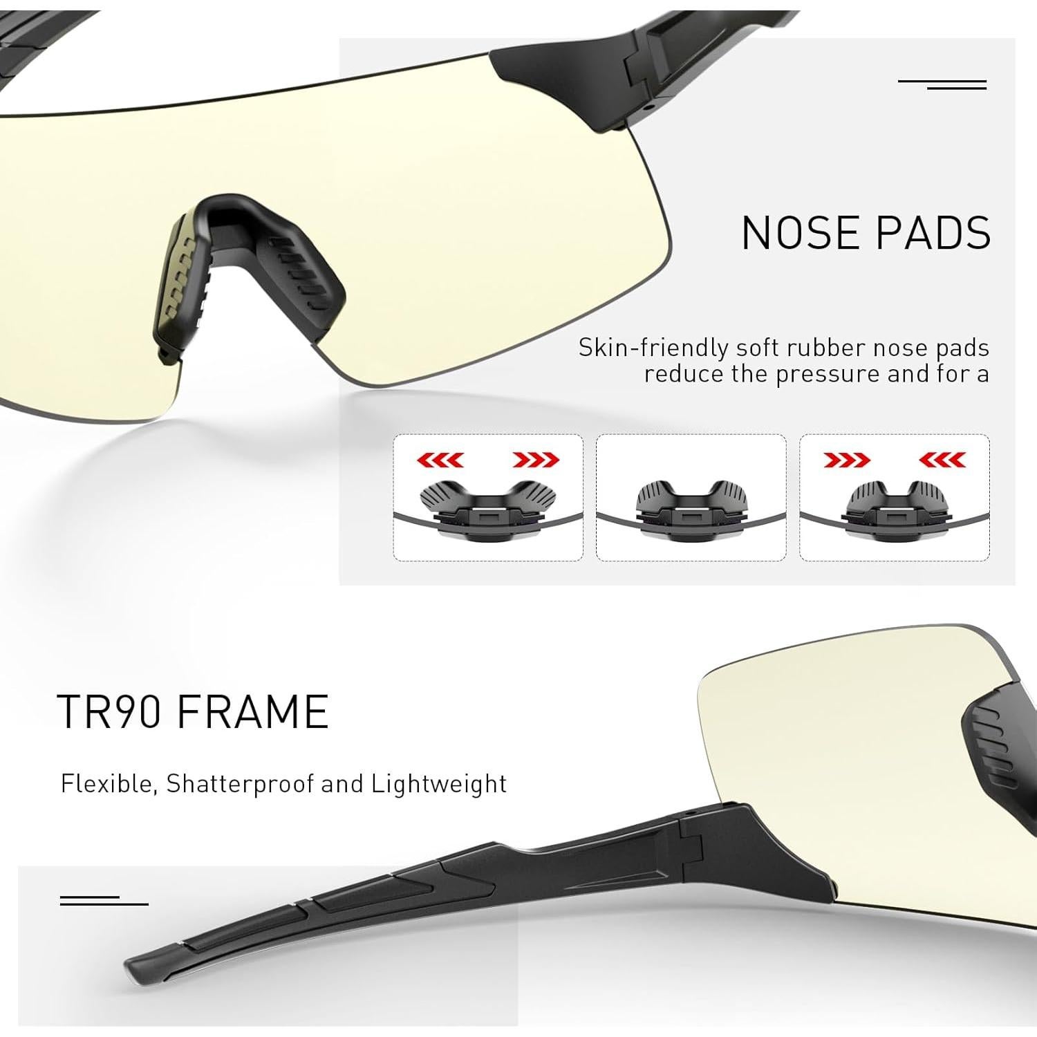 Gafas de Ciclismo Fotocromáticas SCVCN UV400 Ajustables