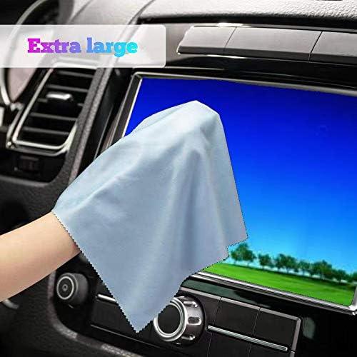 Paquete de 3 Paños Microfibra Azul Claro 30x30 cm para Limpieza