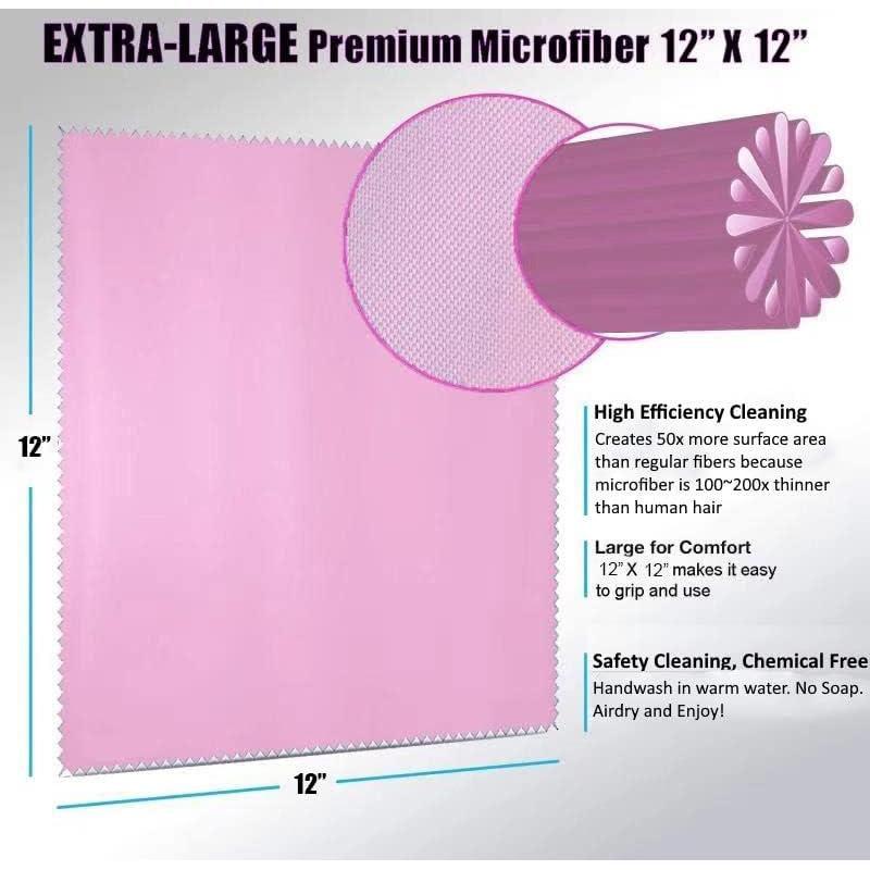 Paquete de 3 Paños Microfibra 30x30 cm para Limpieza