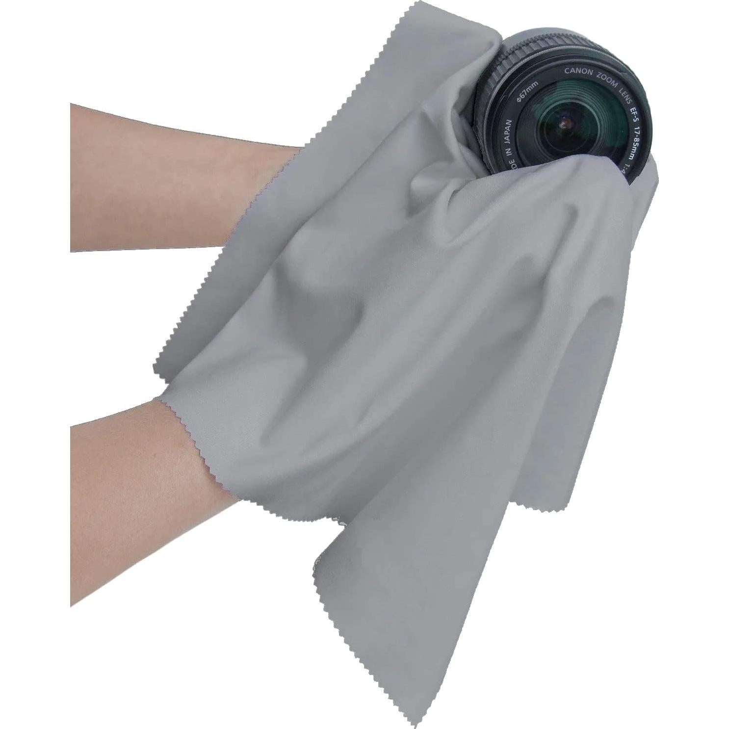 Paquete de 3 Paños Microfibra Gris Claro 30x30 cm