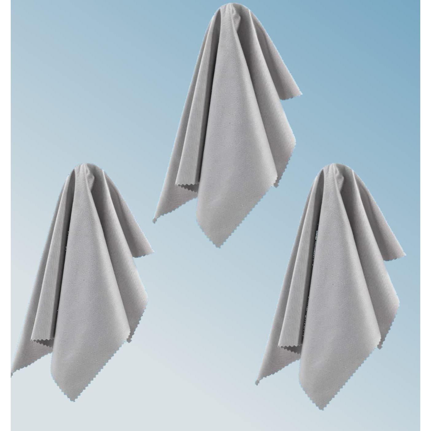 Paquete de 3 Paños Microfibra Gris Claro 30x30 cm