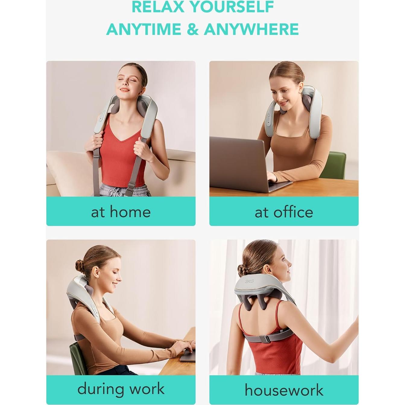 Masajeador de Cuello SKG H5 Inalámbrico con Calor 1,09 kg