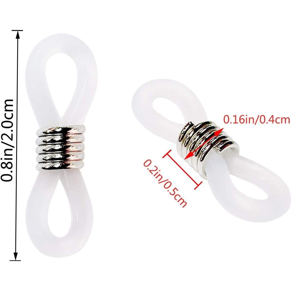 Conectores de Goma Ajustables TTSAM 40 Piezas para Gafas