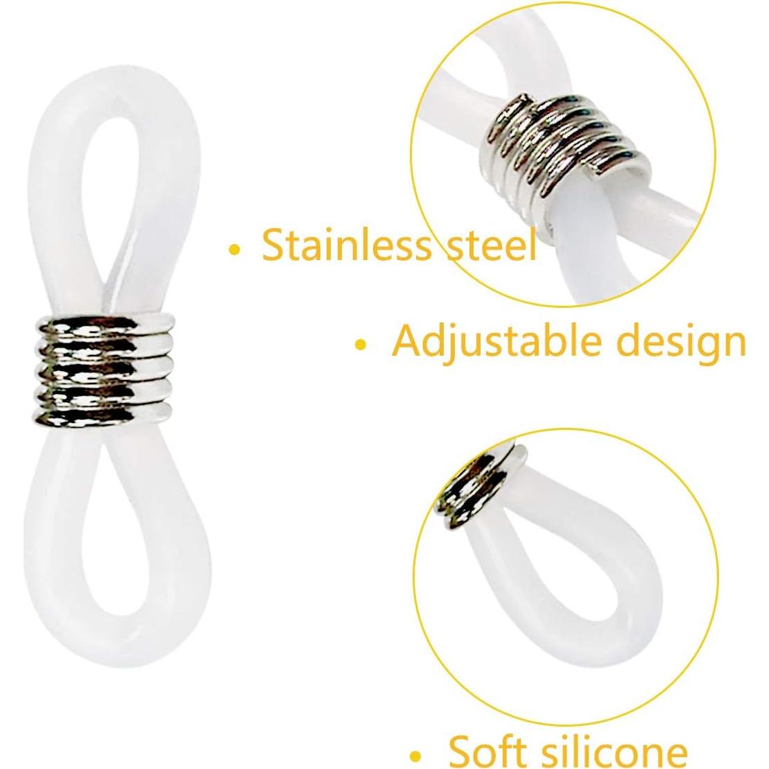 Conectores de Goma Ajustables TTSAM 40 Piezas para Gafas