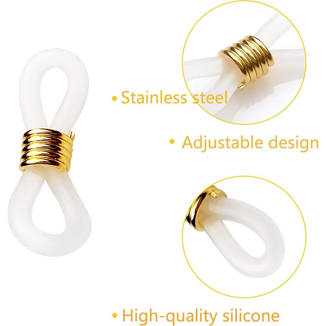 Conectores de Goma Ajustables TTSAM 40 Piezas para Gafas