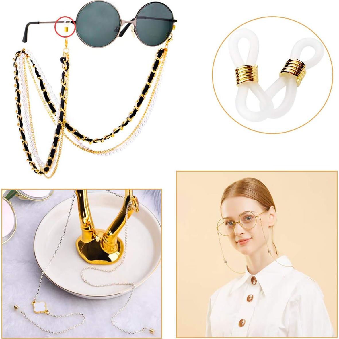 Conectores de Goma Ajustables TTSAM 40 Piezas para Gafas