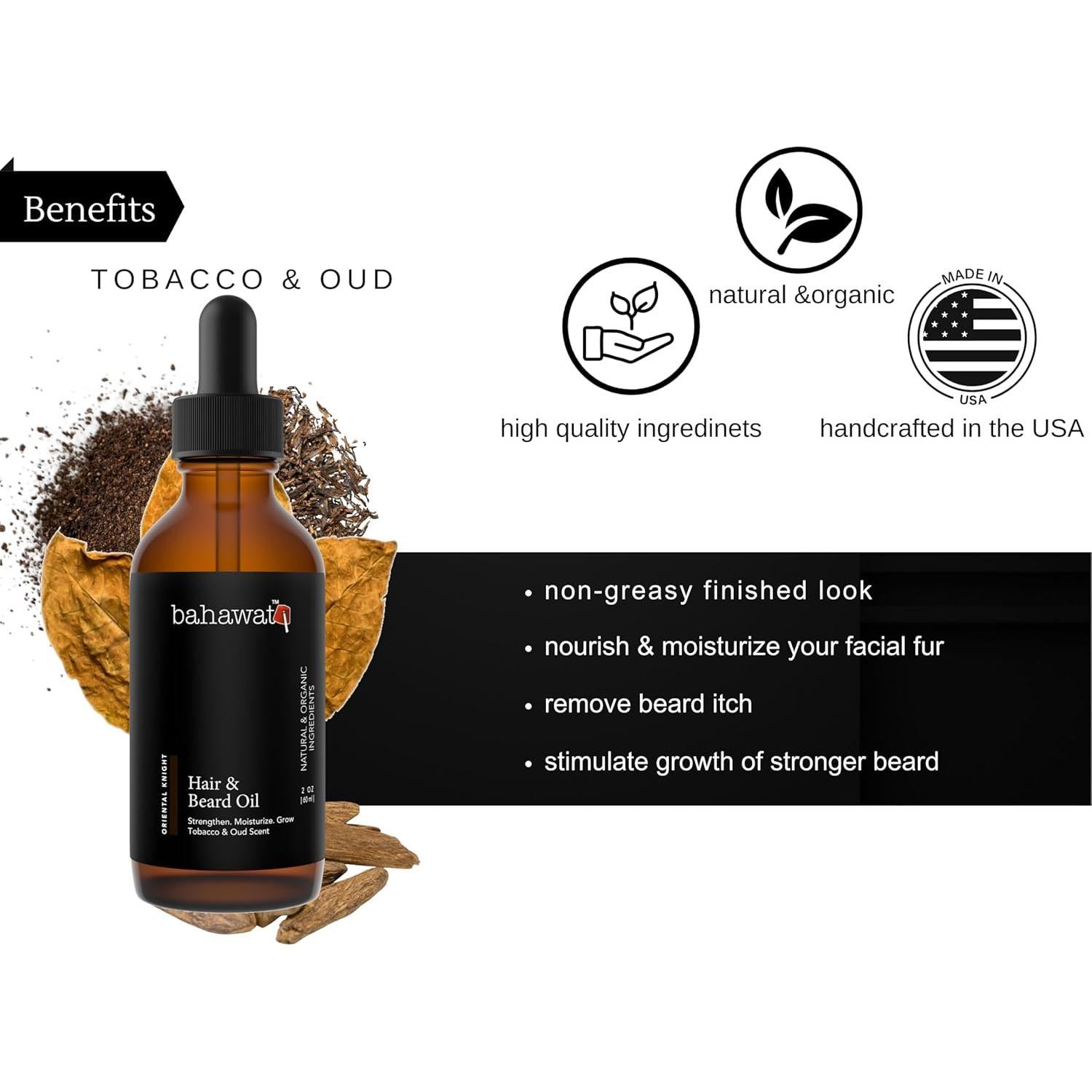 Acondicionador para Barba Bahawat 56,7 g - Tabaco y Oud