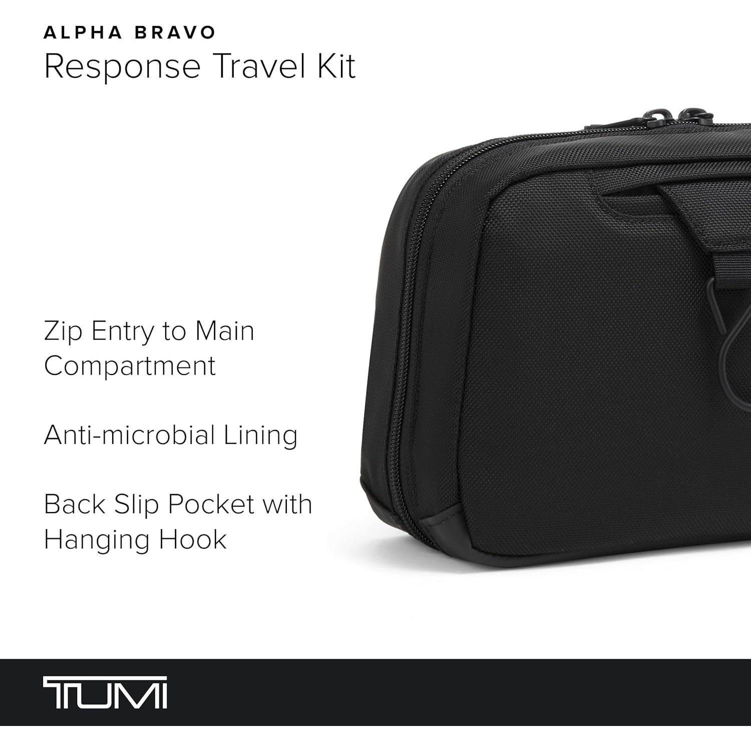 Kit de Viaje TUMI Alpha Bravo Response - Bolsa de Aseo Colgante - Negro