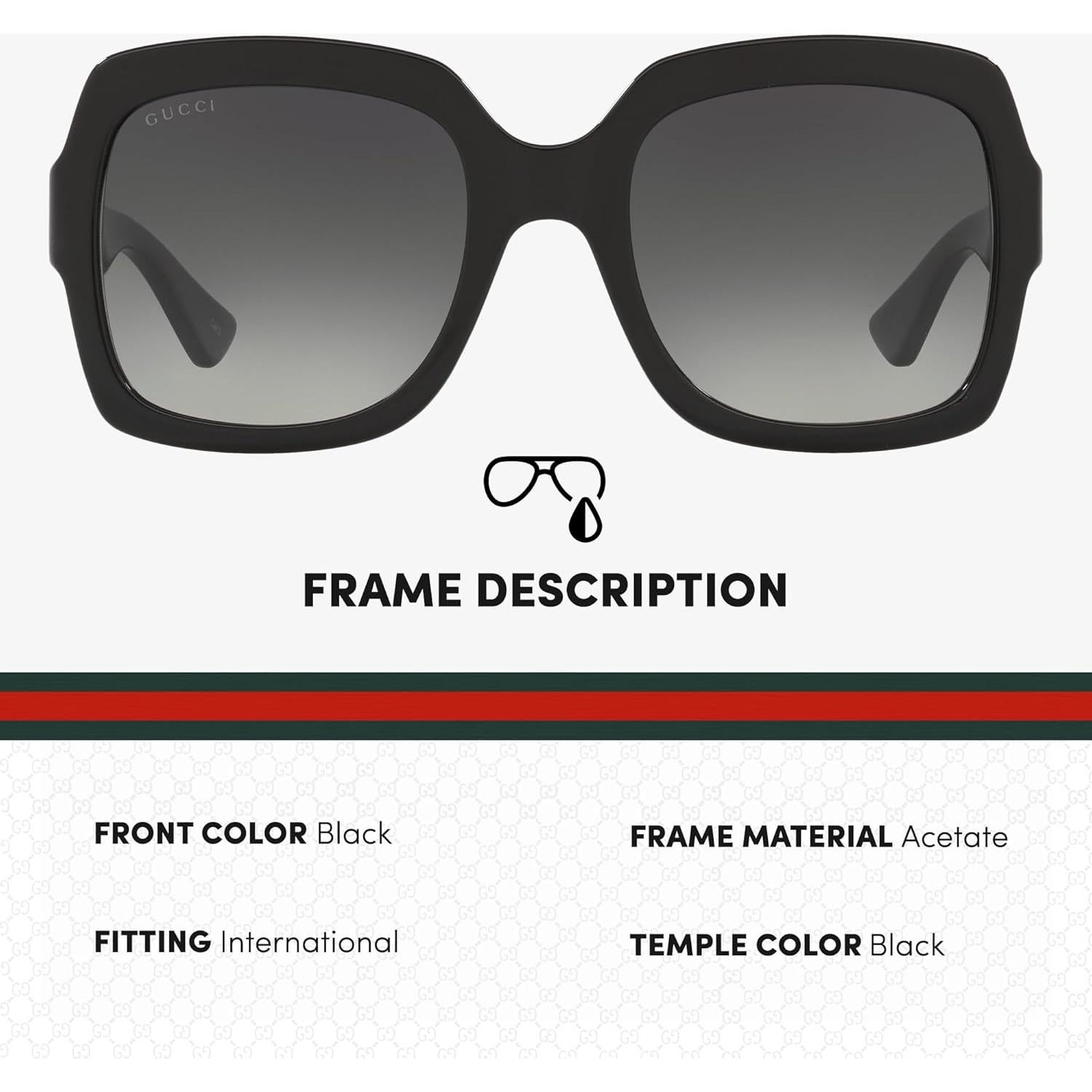 Gucci GG 0036SN Gafas de Sol Rectangulares para Mujer 54mm