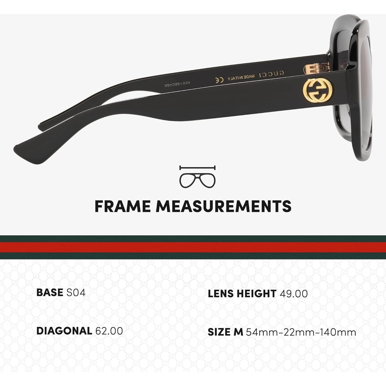 Gucci GG 0036SN Gafas de Sol Rectangulares para Mujer 54mm